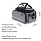 thumbnail image 3 of Portaequipajes traseros de bicicleta 25L Bolsa impermeable de poliéster para el maletero para ciclismo, desplazamientos y compras, 3 of 7