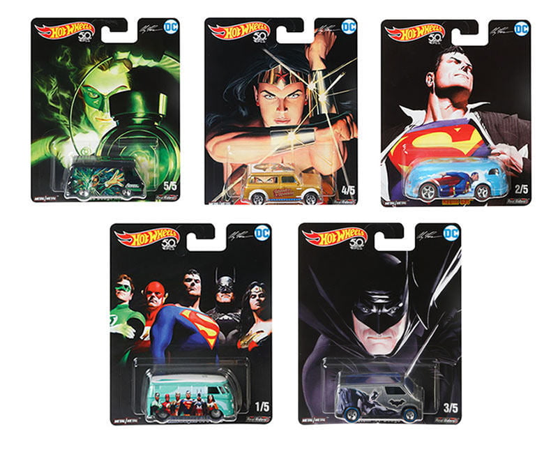 Limited Edition Alex Ross DC Comics Collector Car Set of 5 for sale online Hot Wheels 