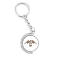 thumbnail image 1 of geometric eagle origa pattern rotatable keyholder disc accessories chain clip, 1 of 3