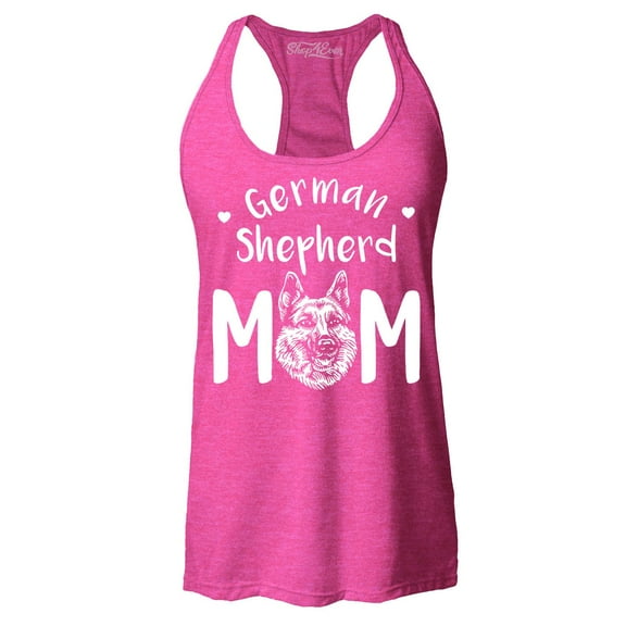 Shop4Ever Women's German Shepherd Racerback Tank Top Medium Fuchsia