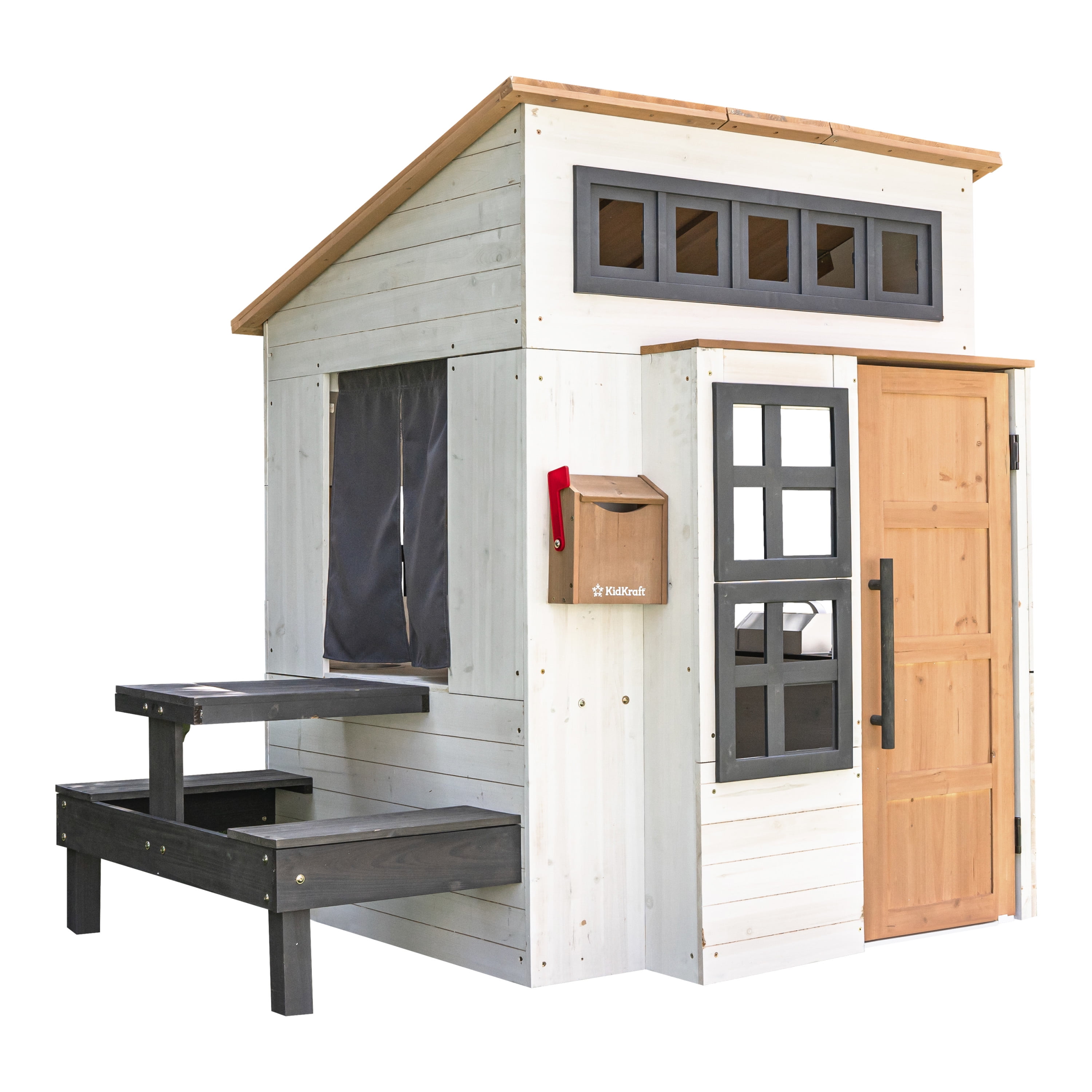 KidKraft Modern Outdoor Playhouse White & Raven Walmart Inventory