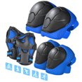 thumbnail image 2 of Rodilleras Protección Ciclismo 6 unids/set soporte de codo de rodilla niños transpirables para deportes al aire libre (azul), 2 of 8
