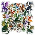 thumbnail image 3 of 35pcs-50pcs Colorful Dragon Stickers Fantasy Dragon PVC Dragon Stickers for Laptops Phone Guitar, 3 of 9