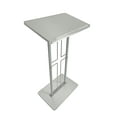 thumbnail image 3 of FixtureDisplays® Lectern, Pulpit, Podium pour Sol, Design Croisé, Acier & MDF - Argent 119759, 3 of 4