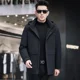 thumbnail image 2 of Chaqueta de plumas para hombre con capucha y forro de piel de conejo nano extraíble, ropa de diseñador para hombre, chaqueta acolchada para hombre, abrigo de invierno para hombre, 2 of 5