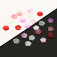 thumbnail image 3 of Uxcell Flower Crystal Glass Beads, 100 Pack Floral Flower Bead Handcrafted Glass Spacer Bead, Green, 3 of 5