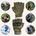 thumbnail image 6 of Uxcell Men's Outdoor Fingerless Gloves Half Finger Gloves Breathable Workout Gloves Green, M, 6 of 7