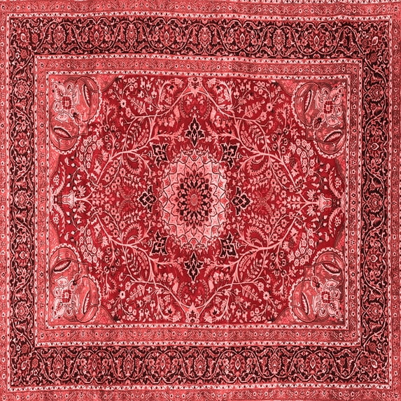 Ahgly Company Indoor Square Persian Red Traditional Area Rugs, 3' Square