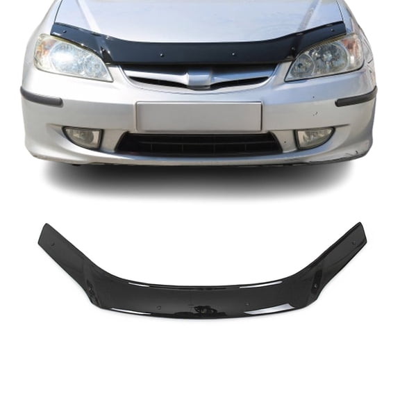 Front Bug Shield Hood Deflector Guard for Honda Civic 2001-2005 Sedan, Smoke