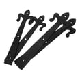 thumbnail image 3 of FUTUREORYY 1Set Iron Garage Door Hinge Black Flat Embossed Decorative Hardware for Doors, 3 of 7