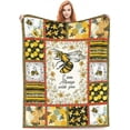 thumbnail image 5 of Bee Blanket Honey Bee Decor Throw Blankets Cozy Fleece Flannel Blanket Soft Warm Plush Lightweight Blanket Bees Themed Gifts for Women Men Boys Girls Adults Kids for Couch Sofa Bed 40"X50", 5 of 6