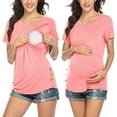 thumbnail image 2 of IROINNID Maternity Clothes Bump Friendly T-shirt, Short Sleeve and Round Neck Summer Pregnant Nursing Dress, 2 of 8