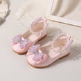 thumbnail image 2 of Staki Toddler Girls Dress Shoes Girls Dress Shoes Toddler Little Kid Flats Mary Jane School Bowknot Flower Girl Party Ballerina Flat Shoes(Pink,9 Toddler), 2 of 7