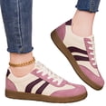 thumbnail image 3 of Sewkxo Women's Fashion Sneakers Comfortable Walking Shoes Casual Lace-Up Non Slip Sneakers,Purple 39, 3 of 4