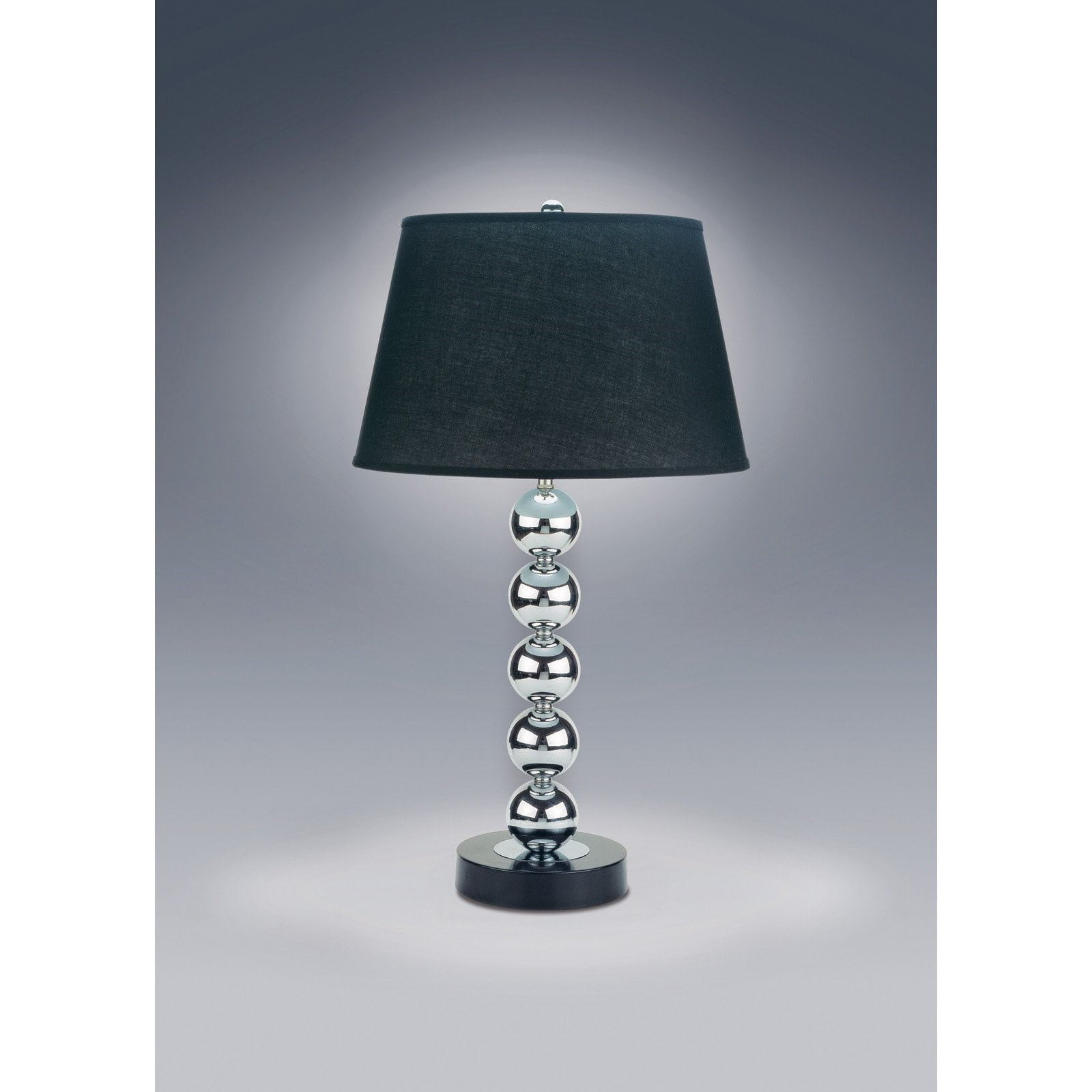 Crown Mark Contemporary Chrome Stacked Sphere Table Lamp