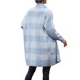 thumbnail image 2 of Avamo Cardigan à Carreaux pour Femmes avec Poches, Ouvert devant, Orchidée TG, 2 of 4