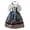 Navy, variant on Xijirk Women's Dirndl Dress Traditional Bavarian Square Neck Lace Up Front Cold Shoulder Puff Half Sleeve Floral Print Midi Floral Decor for Oktoberfest Themed Party Cosplay,S
