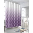 thumbnail image 3 of Fsddascl Moroccan Purple Shower Curtain Set - 72" x 78" Washable Bathtub Curtain with 12 Hooks, Geometric Gradient Plaid Modern Waterproof Fabric Stall Shower Curtains for Bathroom/Bathtub Décor, 3 of 6