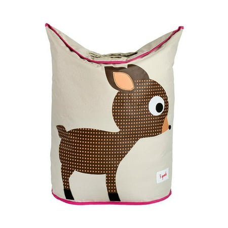 3 Sprouts Baby Laundry Hamper Storage Basket Organizer Bin for Nursery, Deer