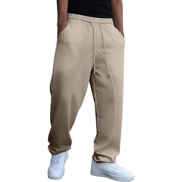 Ceisia Men's Loose Straight Wide-Leg Sweatpants Japanese Terry Cloth Casual Athletic Pants with Deep Pockets Gifts