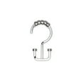 thumbnail image 5 of Utopia Alley Shower Hooks - Double Shower Curtain Rings for Bathroom - Rust Resistant Shower Curtain Hooks for Shower Curtain or Liner - Flat Double Shower Curtain Hooks - Set of 12, Polished Chrome, 5 of 8