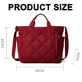 thumbnail image 4 of Women Quilted Tote Bag Puffer Hobo Handbag Lightweight Padding Shoulder Bag Nylon Padded Crossbody Purse - Wine red, 4 of 6