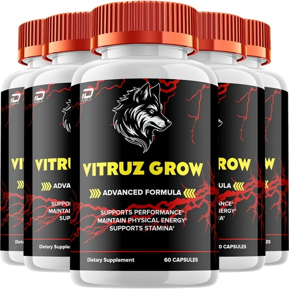 Vitruz Grow for Men Capsules – VitruzGrow Vitamin Complex Pills, Energy, 5 Pack, 300 Capsules