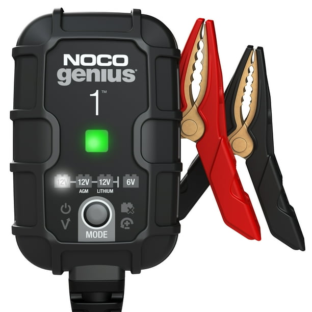 NOCO GENIUS1, 1-Amp Fully-Automatic Smart Charger, 6V And 12V Battery