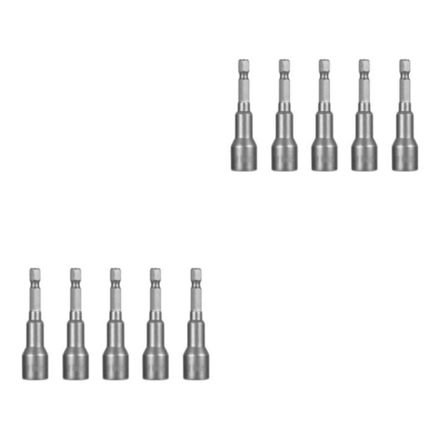 Scienceny Destornillador de tuercas de acero Universal, 5 piezas, carpintería para garaje, vástago hexagonal, puntas de destornillador 11x65mm 2piezas