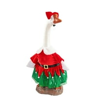 HomeDM Christmas Goose Statue Outfit Winter Goose Decor Lawn Porch Goose Clothes Xmas Outfit for Christmas Holiday Party Outdoor Patio Yard Decorations