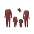 thumbnail image 4 of Family Matching Christmas Pajamas Plaid Hooded Long Sleeve Jumpsuit One Piece Sleepwear with Dog, 4 of 10