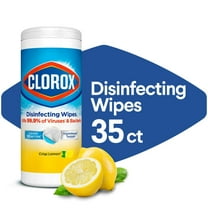 Clorox Disinfecting Wipes Lemon Scent - Disposable Household Cleaning - 35 Count Pack