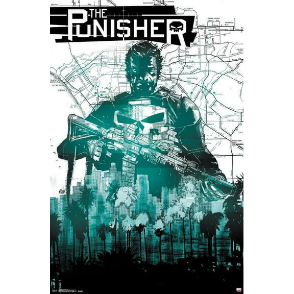 Marvel Comics - The Punisher - Map Wall Poster, 22.375" x 34"