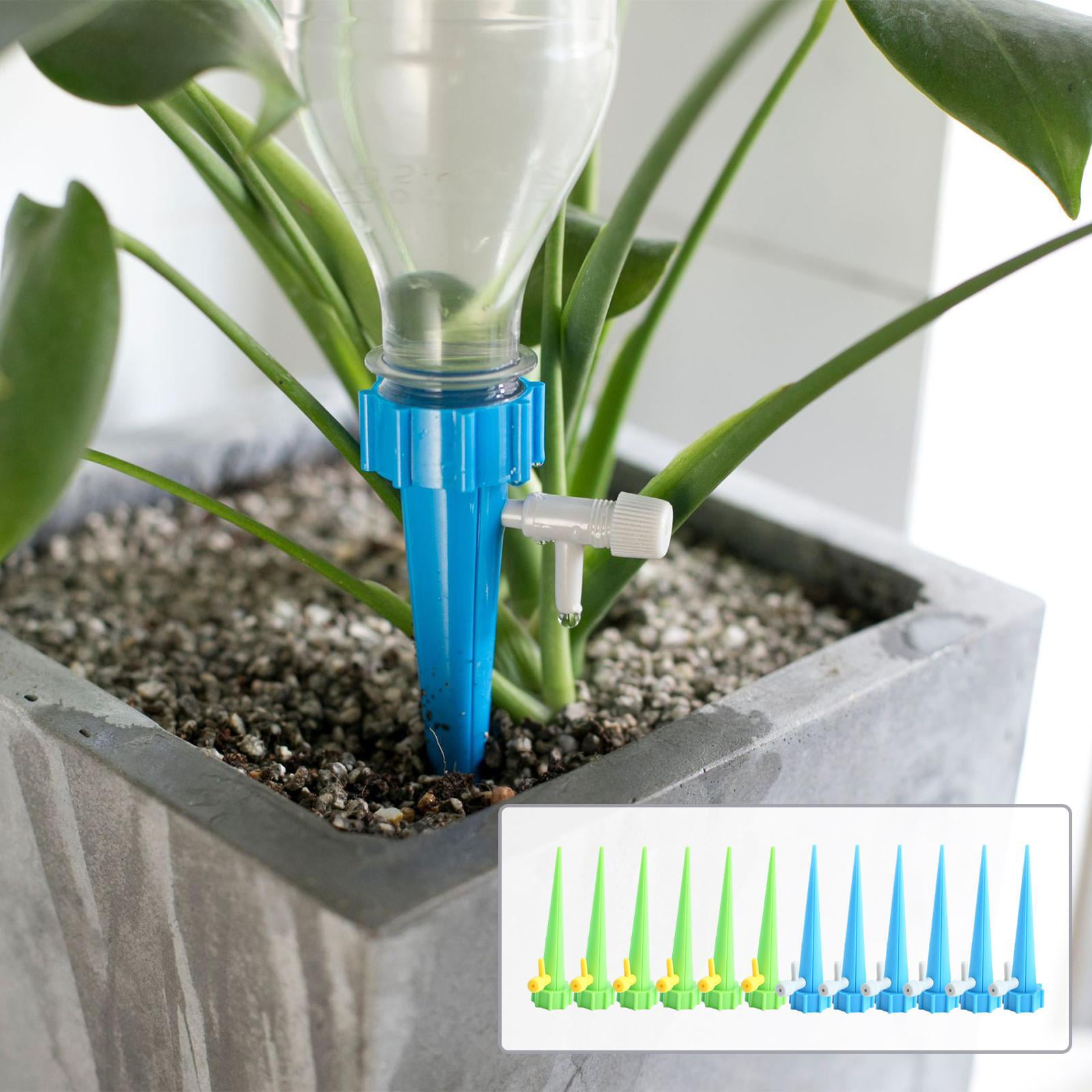 4/6pcs Garden Plants Automatic Irrigation Spike Bottle Drip Self Watering Stakes 