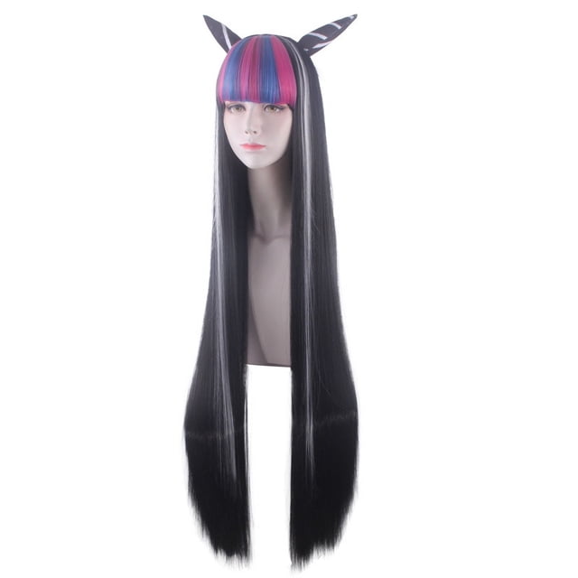 Peluca de cosplay Danganronpas desencadena Happys Havocs Miodas Ibukis