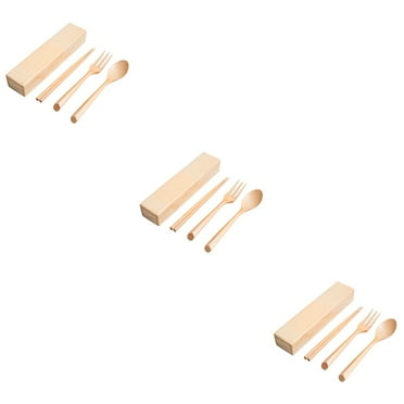 3 Sets Holder Wooden Tableware Utensils for Daily Use Japanese Style