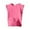 Hot Pink, variant on Ticikt Girls Ruffle Sleeve T Shirt Solid Color Vest Girls Basic Short Sleeve,Color:Blue,Size:4-5 Years