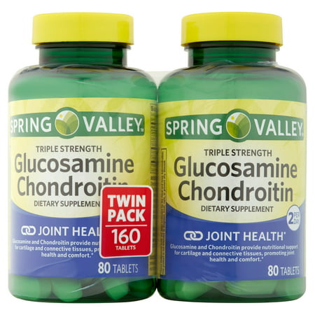 Triple Spring Valley Force Glucosamine chondroïtine comprimés, 80 pc, 2 ct