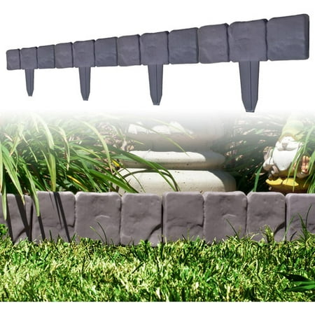 TerraTrade 10pc Cobblestone Flower Bed Border Walmart TerraTrade 10pc Cobblestone Flower Bed Border Walmart
