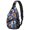 Basketball and Star Blue Pattern, variant on Basketball and Hoop Wooden Pattern Sling Backpack, Unisex Cycling Crossbody Bag with Side Mesh Pockets, Breathable Padded Back Gift Ideas for Travel Shopping Commuting