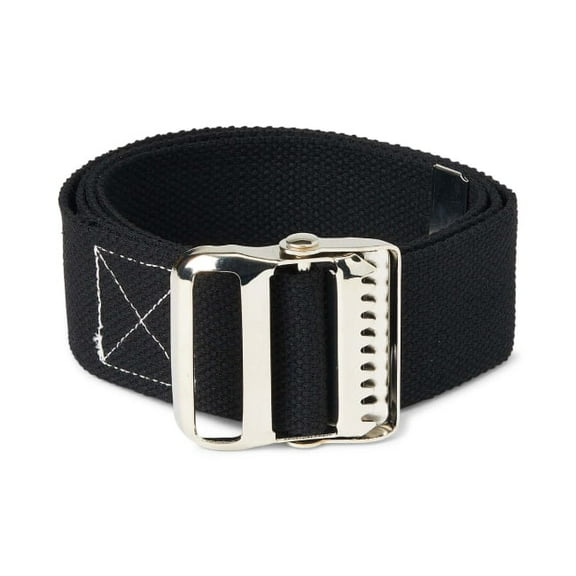 Medline Gait Belt, Mobility Aid, Helps Transferring Mobility Challenged Individuals, 2" x 54", Black, 1 Each