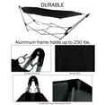thumbnail image 4 of Lavish Home Foldable Portable Hammock with Stand for Outside Travel, Black, 4 of 6