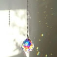 thumbnail image 7 of Tnobhg 1/6Pcs Faux Crystal Suncatcher Hanging Decoration with Chain Indoor Outdoor Home Garden Colorful Rainbow Maker Prism Pendant Ornament, 7 of 7