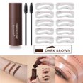 thumbnail image 4 of Kit de Moldeado de Sellos para Cejas, Polvo de Rayita, Juego de Maquillaje Reutilizable, Impermeable, Un Paso para Mujeres - marron oscuro Sunnimix Sello de cejas, 4 of 8
