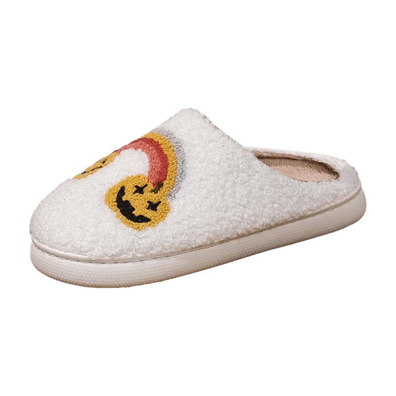 Slippers for Women Halloween Cozy Fuzzy Non Bedroom Shoes Spooky Fall Winter Indoor Slippers Indoor Outdoor Shoes