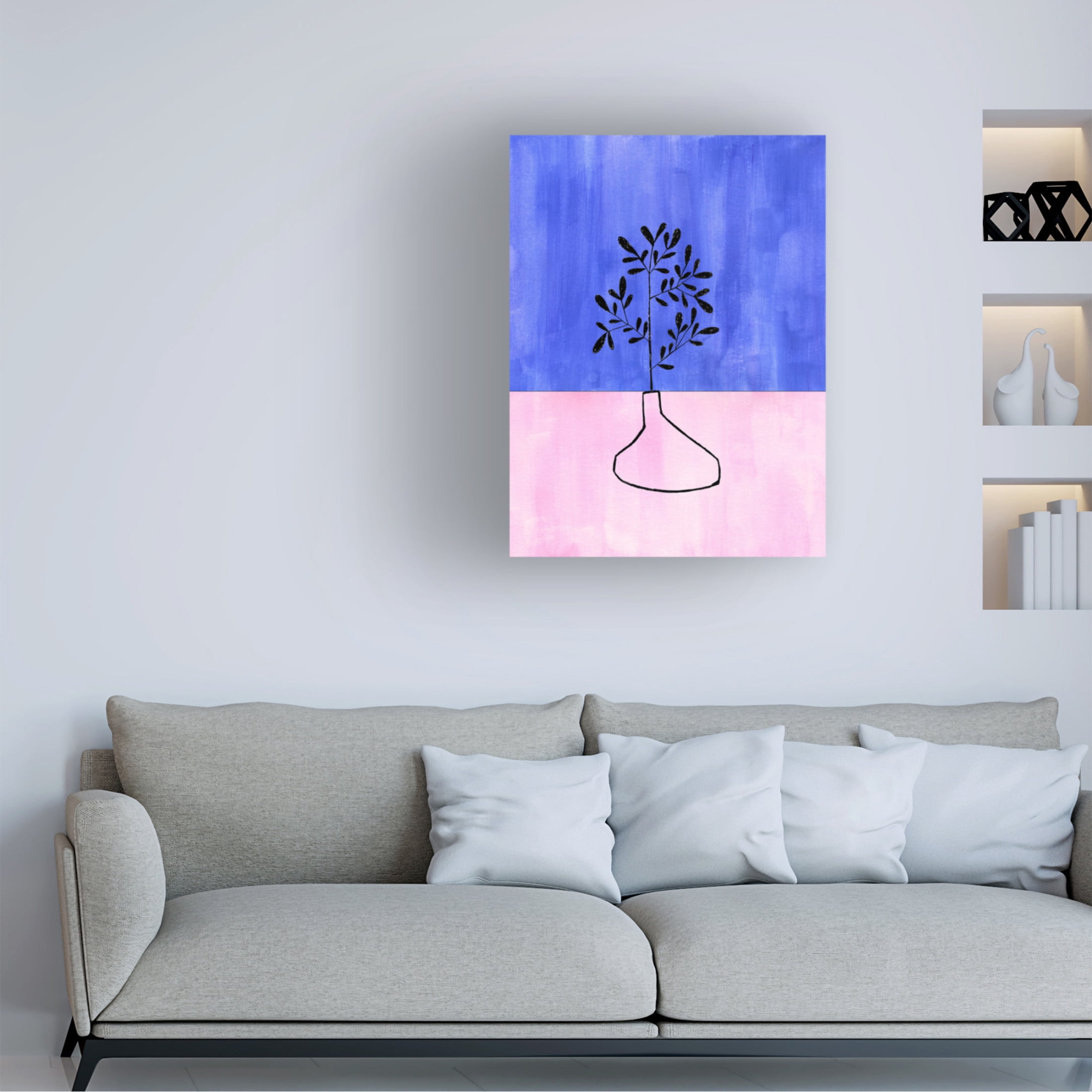 Trademark Fine Art Ejaaz Haniff Periwinkle Vase Canvas Wall Art