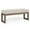 Silver, variant on Milltown 44 inch Wide Solid Wood Contemporary Large Ottoman Bench in Tanners Brown