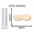 thumbnail image 2 of Unfinished Wood Peanut Shape - Food - Craft - up to 46" DIY 14" / 3/4", 2 of 3