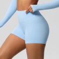 thumbnail image 7 of Lenpel Women's Workout Boyshorts Seamless High Waisted Athletic Yoga Shorts Running Biker Shorts, 7 of 7