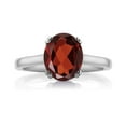 thumbnail image 2 of Gem Stone King 925 Sterling Silver Ring Garnet Moissanite (3.68 Cttw), 2 of 3